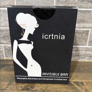 Invisible‎ Bra Black Size B Reusable Backless Strapless Dress Bra